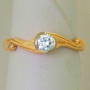 Diamond and koru engagement ring R308
